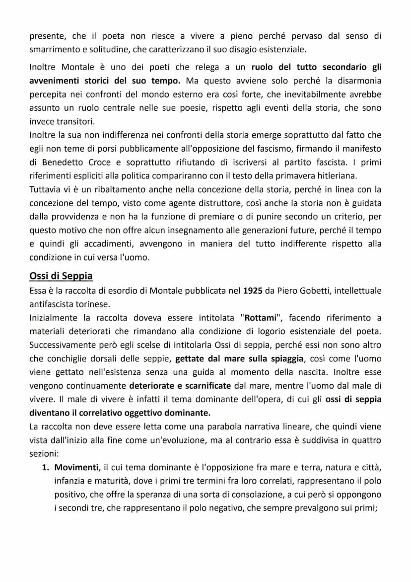 Eugenio Montale
Montale nasce nel 1896 a Genova, da una famiglia borghese piuttosto agiata. Durante la
sua giovinezza venne avviato dal padr