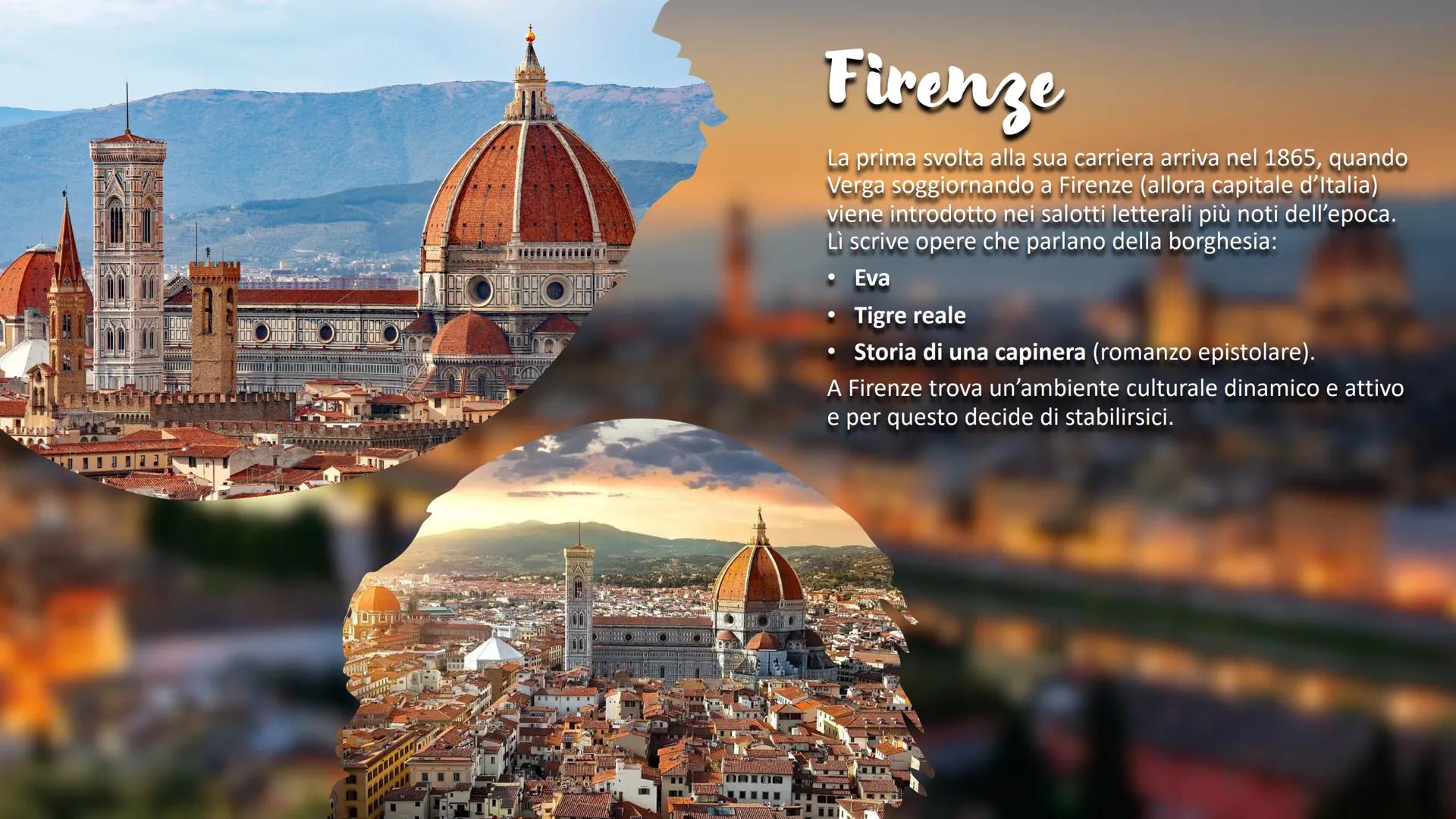 C
GIOVANNI
VERGA Vita
Nasce a Catania a Vizzini il 2 settembre 1840 in una
famiglia dell'aristocrazia Siciliana. Viene educato con
una forma