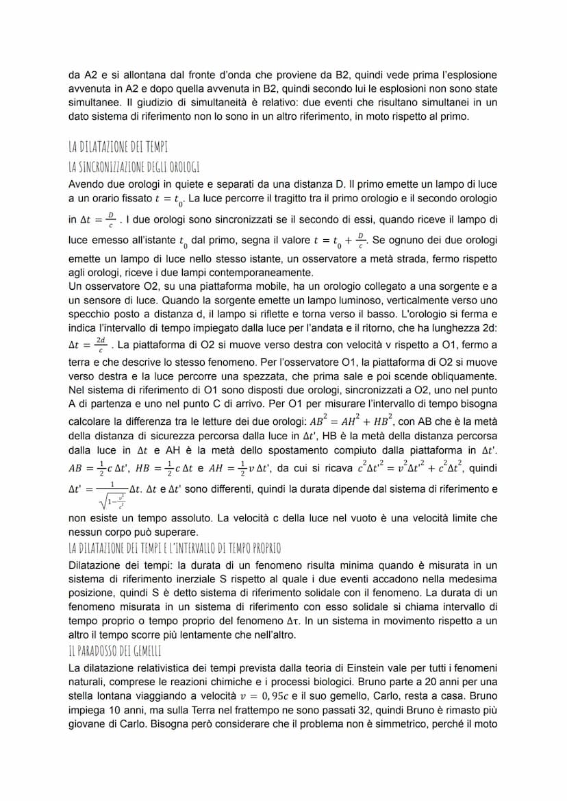 LA RELATIVITÀ DEL TEMPO E DELLO SPAZIO
LA VELOCITÀ DELLA LUCE
La luce è un'onda elettromagnetica, cioè un'onda trasversale che si propaga an