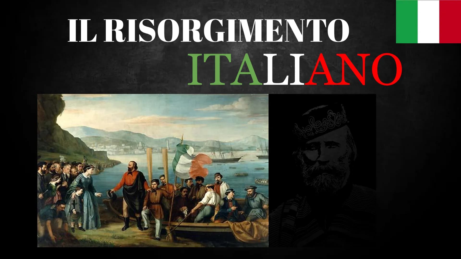 IL RISORGIMENTO
ITALIANO PERSONAGGI FONDAMENTALI:
Giuseppe Garibaldi
Un generale patriota che voleva
l'unificazione d'Italia e dunque libera