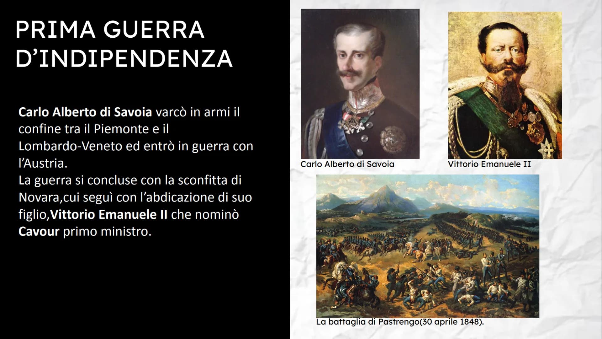IL RISORGIMENTO
ITALIANO PERSONAGGI FONDAMENTALI:
Giuseppe Garibaldi
Un generale patriota che voleva
l'unificazione d'Italia e dunque libera