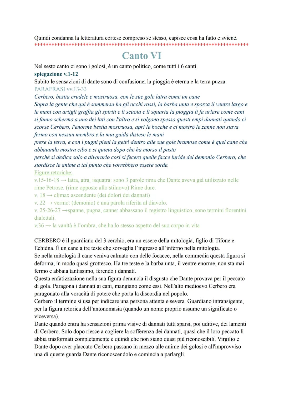 Dante
canti V-VI-X
dante sviene alla fine del 3 canto → è un trucco che usa Dante per evitare di spiegare come
dante passa da una sponda all