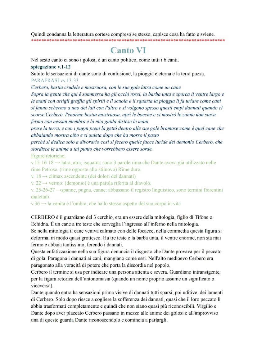 Dante
canti V-VI-X
dante sviene alla fine del 3 canto → è un trucco che usa Dante per evitare di spiegare come
dante passa da una sponda all