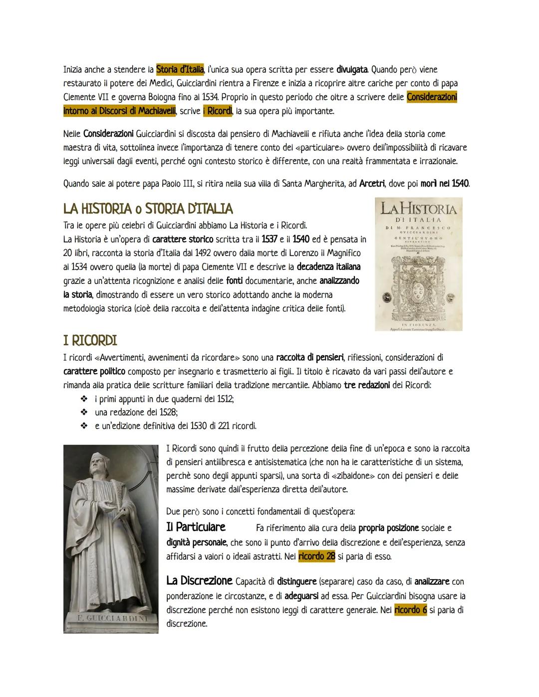 # FRANCESCO GUICCIARDINI

Francesco Guicciardini nato a Firenze nel 1483, da una famiglia appartenente alla ricca oligarchia cittadina. Dopo