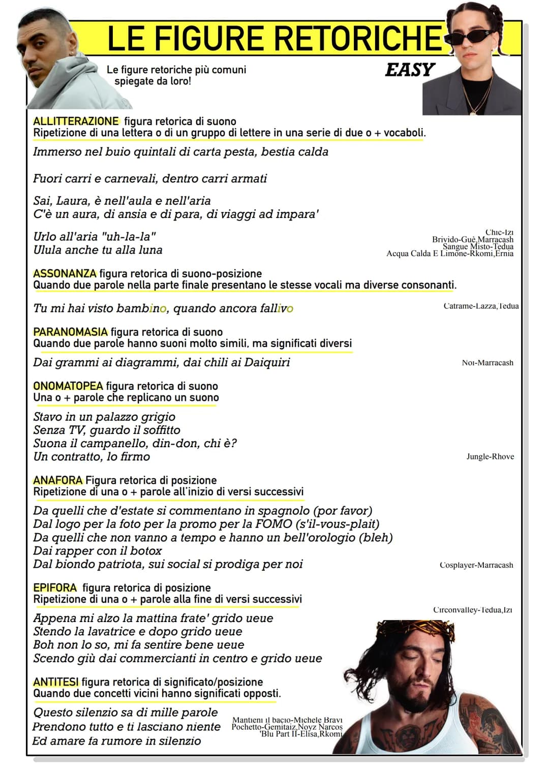 LE FIGURE RETORICHE
Le figure retoriche più comuni
spiegate da loro!
ALLITTERAZIONE figura retorica di suono
Ripetizione di una lettera o di