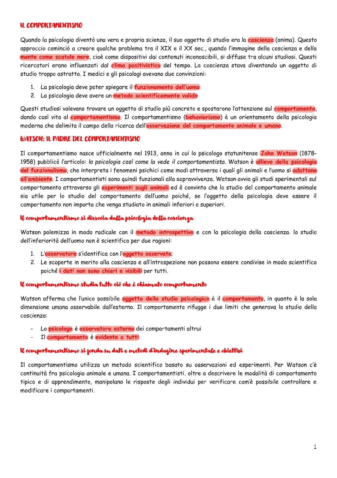 comportamentismo e condizionamento 
