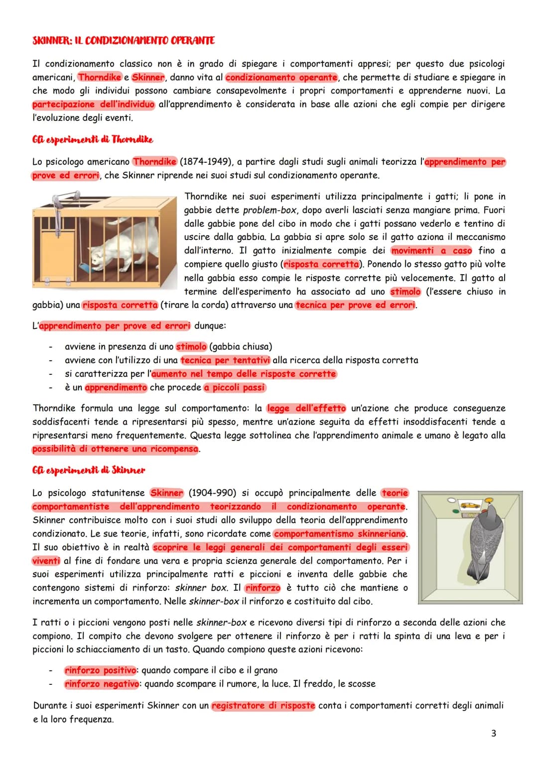 IL COMPORTAMENTISMO
Quando la psicologia diventò una vera e propria scienza, il suo oggetto di studio era la coscienza (anima). Questo
appro