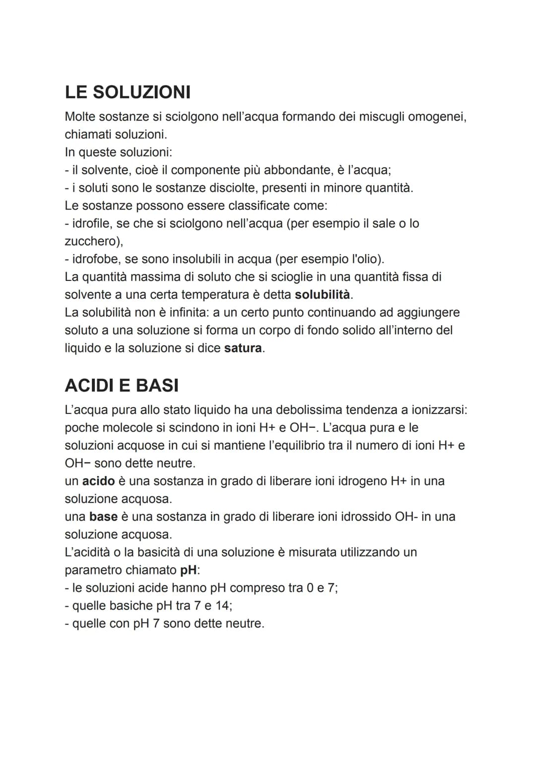 LA MOLECOLA H2O
L'acqua presenta formula chimica H2O, cioè
in ogni molecola sono presenti due atomi di
idrogeno e un atomo di ossigeno.
Cias