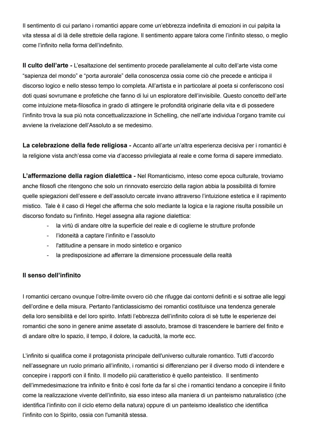IDEALISMO
Il Romanticismo come problema critico e storiografico - Con il termine "Romanticismo" che in
origine faceva riferimento al romanzo