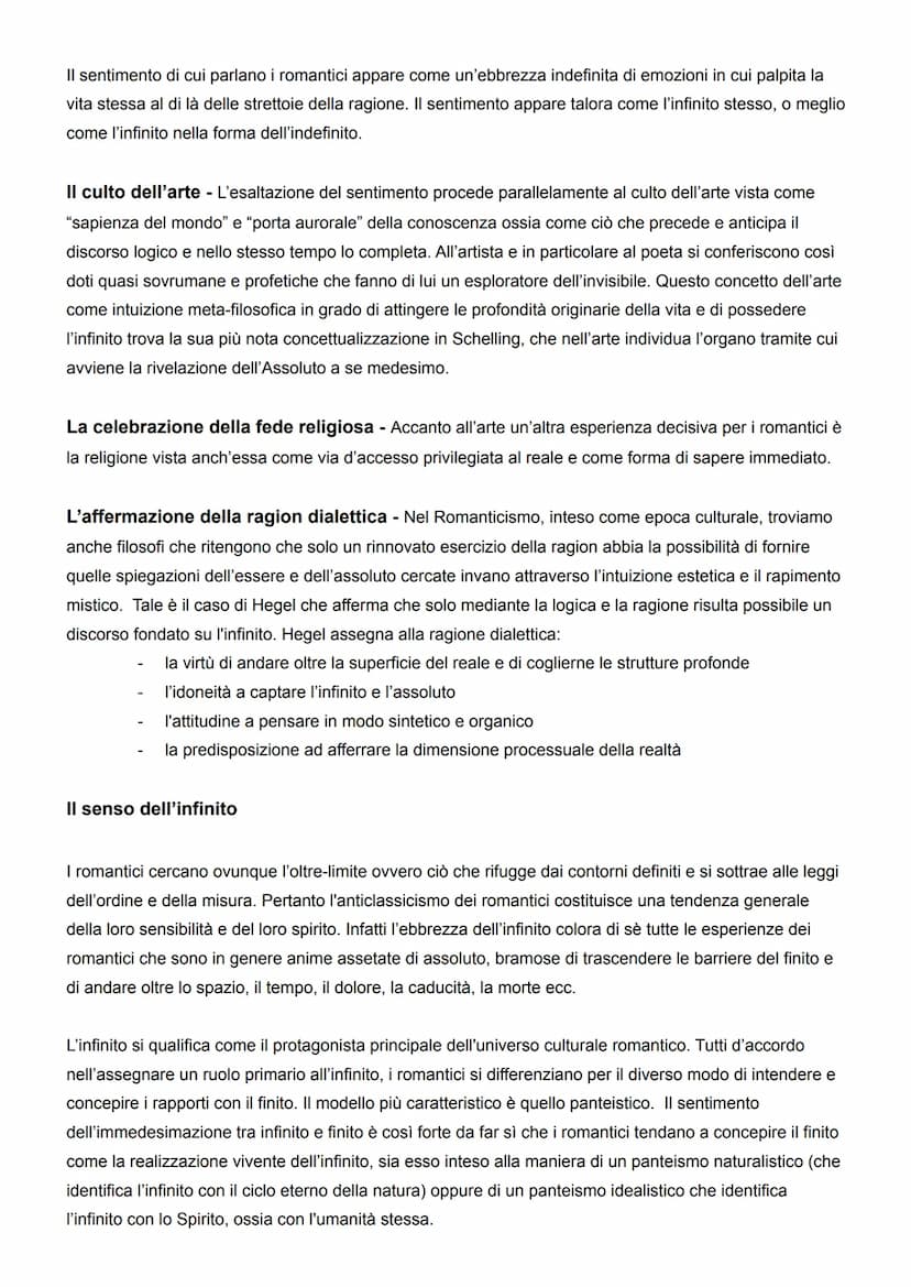 IDEALISMO
Il Romanticismo come problema critico e storiografico - Con il termine "Romanticismo" che in
origine faceva riferimento al romanzo
