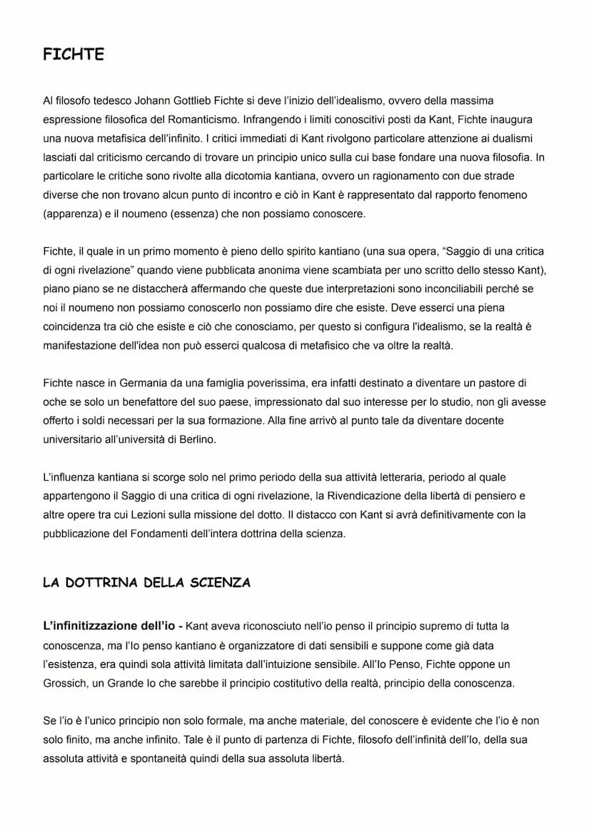 IDEALISMO
Il Romanticismo come problema critico e storiografico - Con il termine "Romanticismo" che in
origine faceva riferimento al romanzo