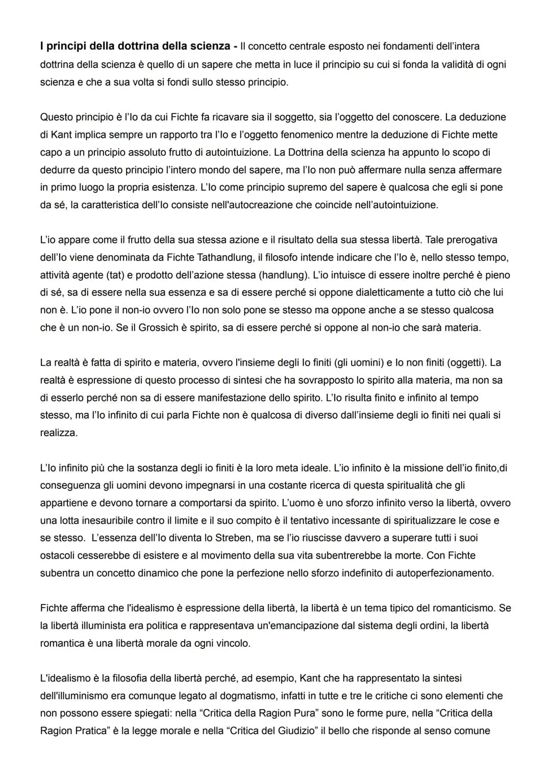 IDEALISMO
Il Romanticismo come problema critico e storiografico - Con il termine "Romanticismo" che in
origine faceva riferimento al romanzo