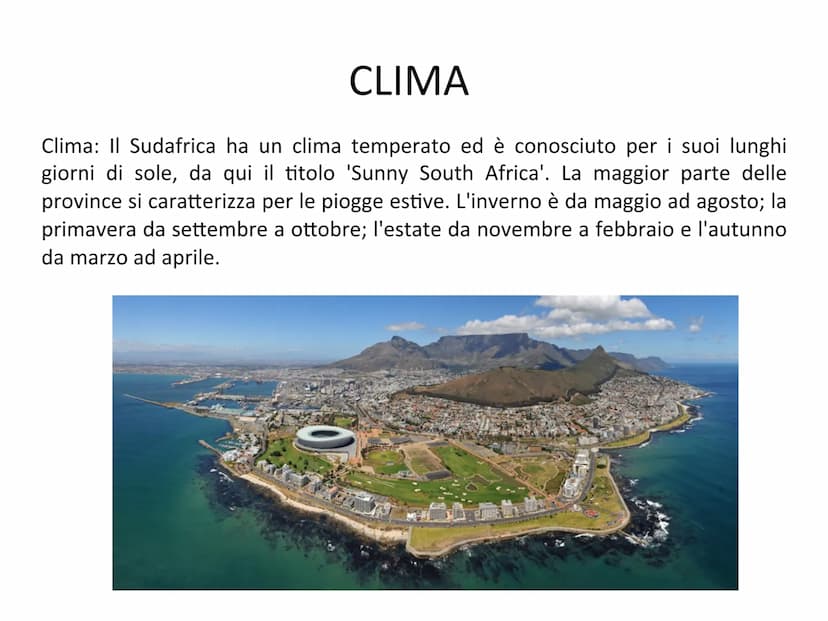 SUDAFRICA
I colori della bandiera sono:
Nero, il colore della maggioranza del
popolo.
Oro, il metallo di cui il Sudafrica è
ricchissimo.
Ver