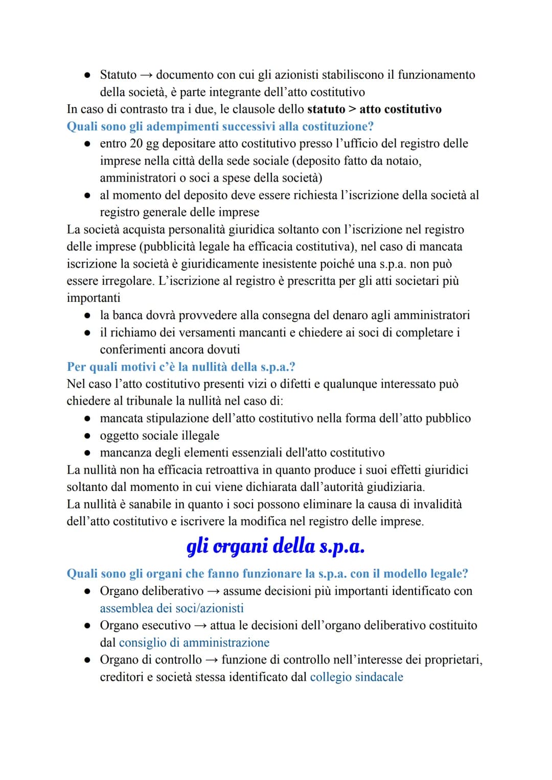 La nascita delle società per azioni
Che caratteristiche ha la s.p.a.?
E' una società di capitali nella quale per le obbligazioni risponde so