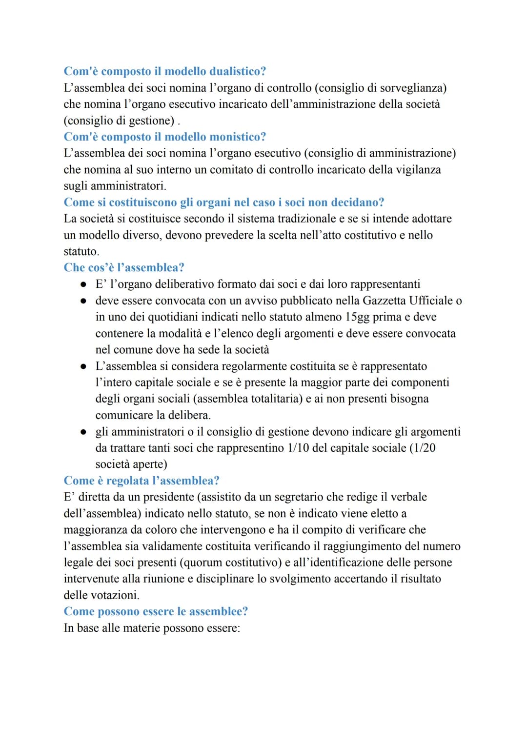 La nascita delle società per azioni
Che caratteristiche ha la s.p.a.?
E' una società di capitali nella quale per le obbligazioni risponde so