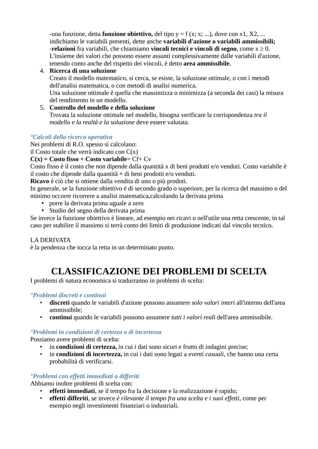 RICERCA OPERATIVA
°Storia
Il termine " Ricerca operativa" è stato usato per la prima volta nel 1939, ma già precedentemente
alcuni scienziat