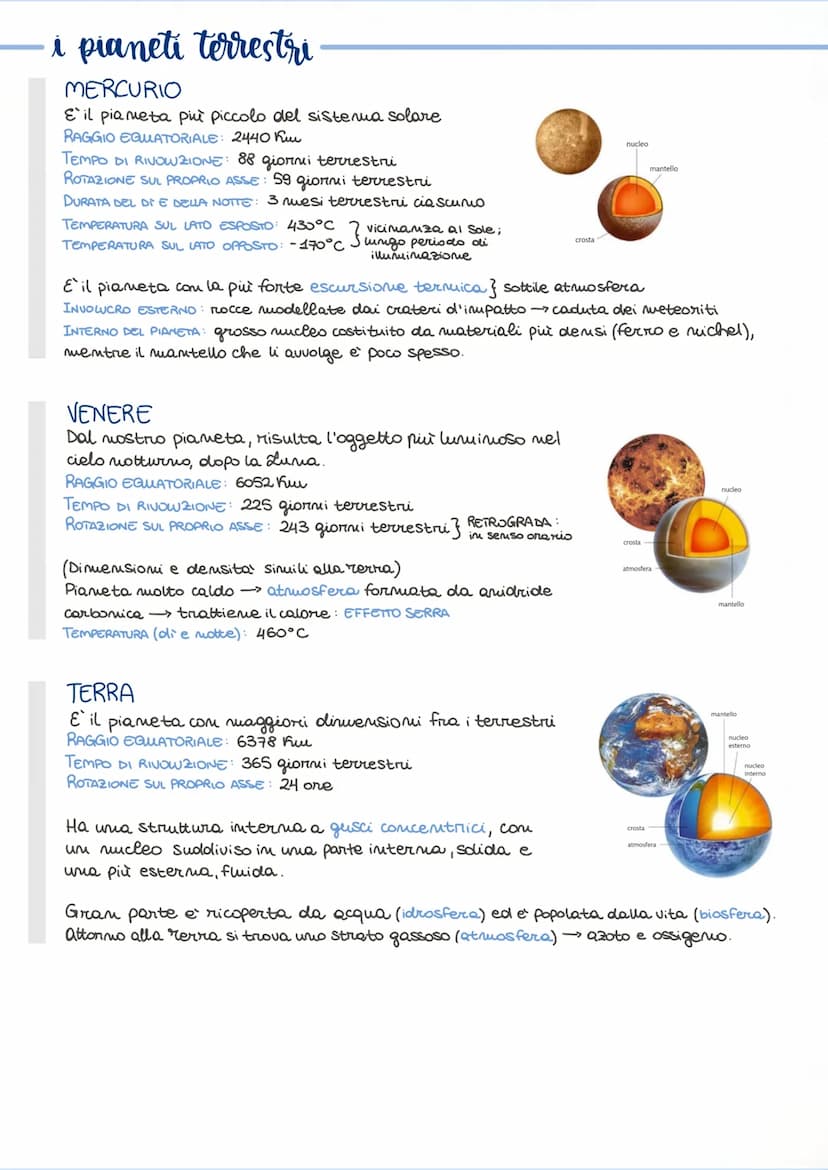 Mercurio
SOLE
il sistema solare
●
●
●
fascia degli asteroidi
Venere
Marte
(2 satelliti)
Terra
COMPOSTO DA:
●
Sole
• 8 pianeti
Luna
pianeti t