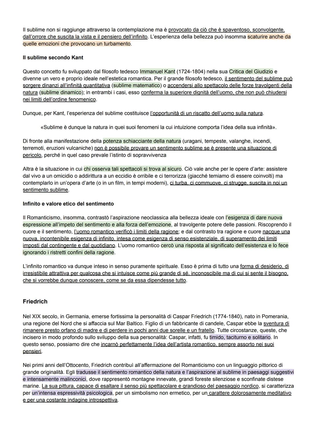 IL ROMANTICISMO
Romanticismo fu un movimento letterario e artistico che affonda le sue radici nella seconda metà del Settecento,
raggiungend