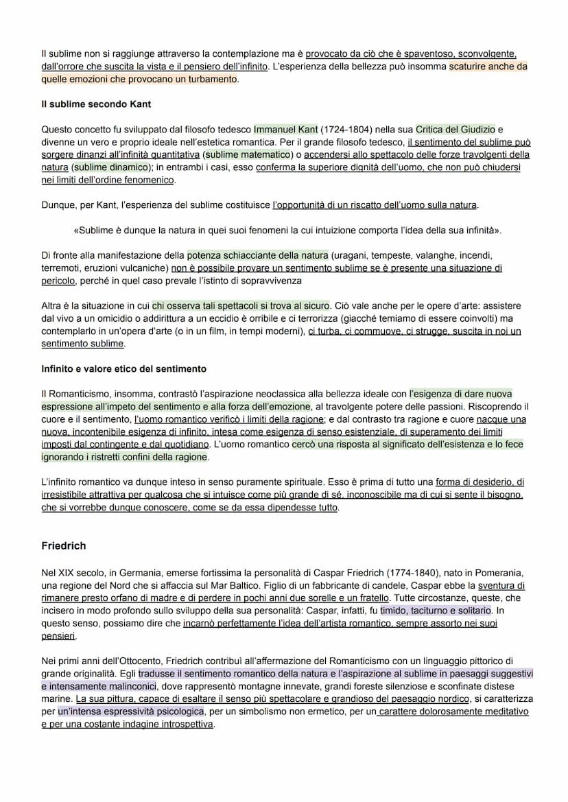 IL ROMANTICISMO
Romanticismo fu un movimento letterario e artistico che affonda le sue radici nella seconda metà del Settecento,
raggiungend