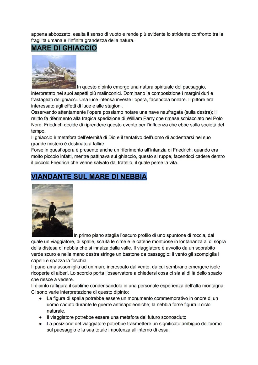 IL ROMANTICISMO
Il Romanticismo è un movimento culturale che si diffonde in Europa nella prima metà
dell'800 e che interessa pittura, letter