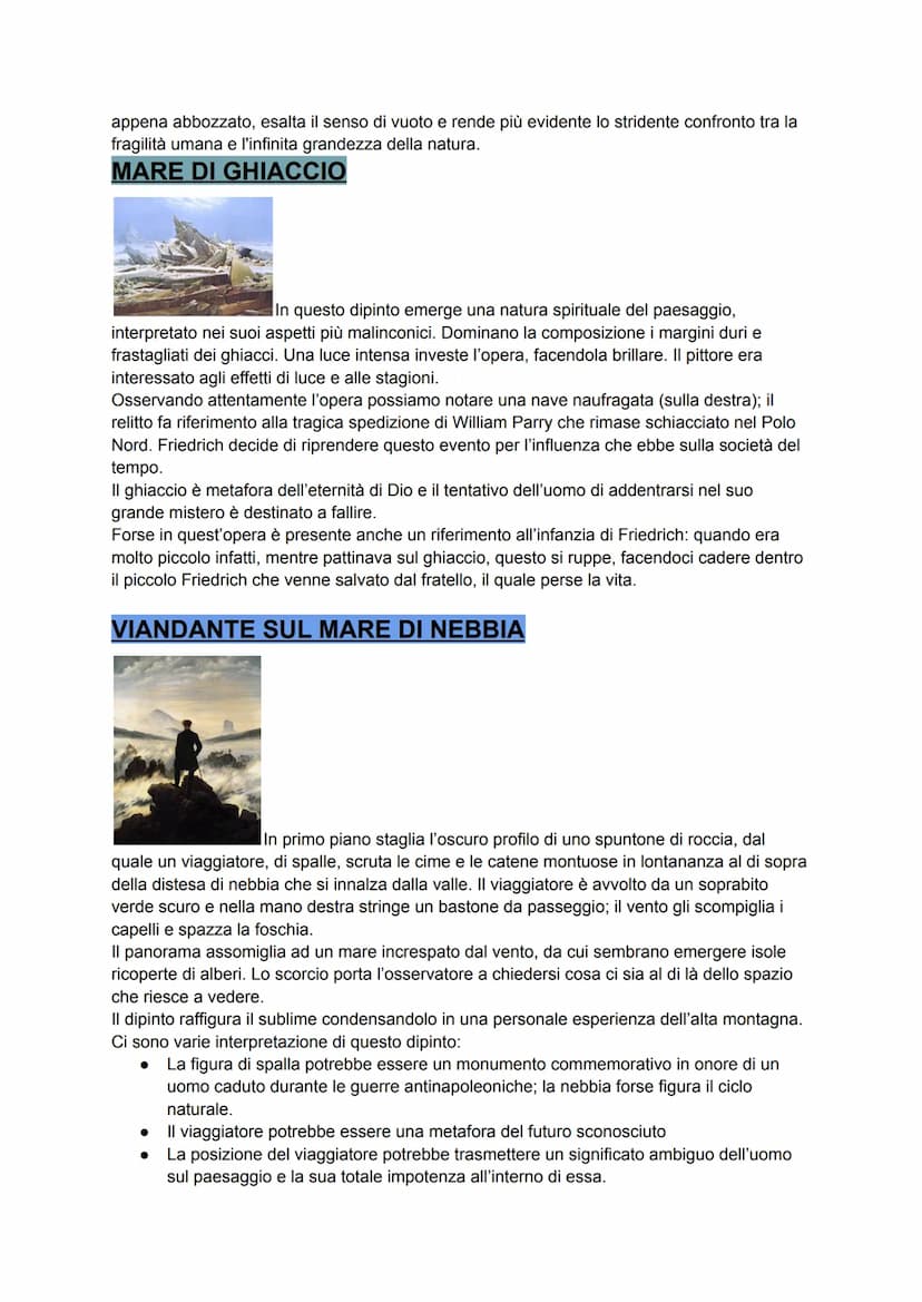 IL ROMANTICISMO
Il Romanticismo è un movimento culturale che si diffonde in Europa nella prima metà
dell'800 e che interessa pittura, letter