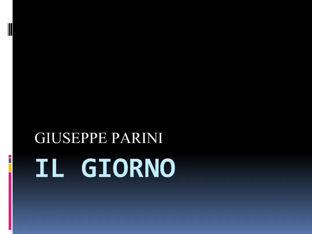 GIUSEPPE PARINI IL GIORNO