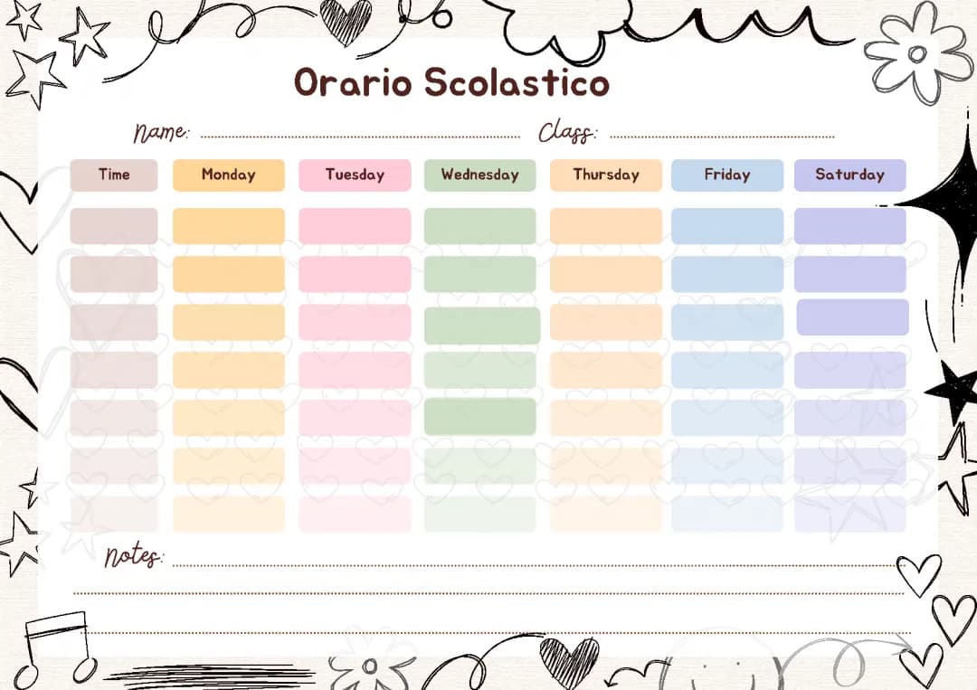School Schedule Fun: Create Your Own Printable Timetable