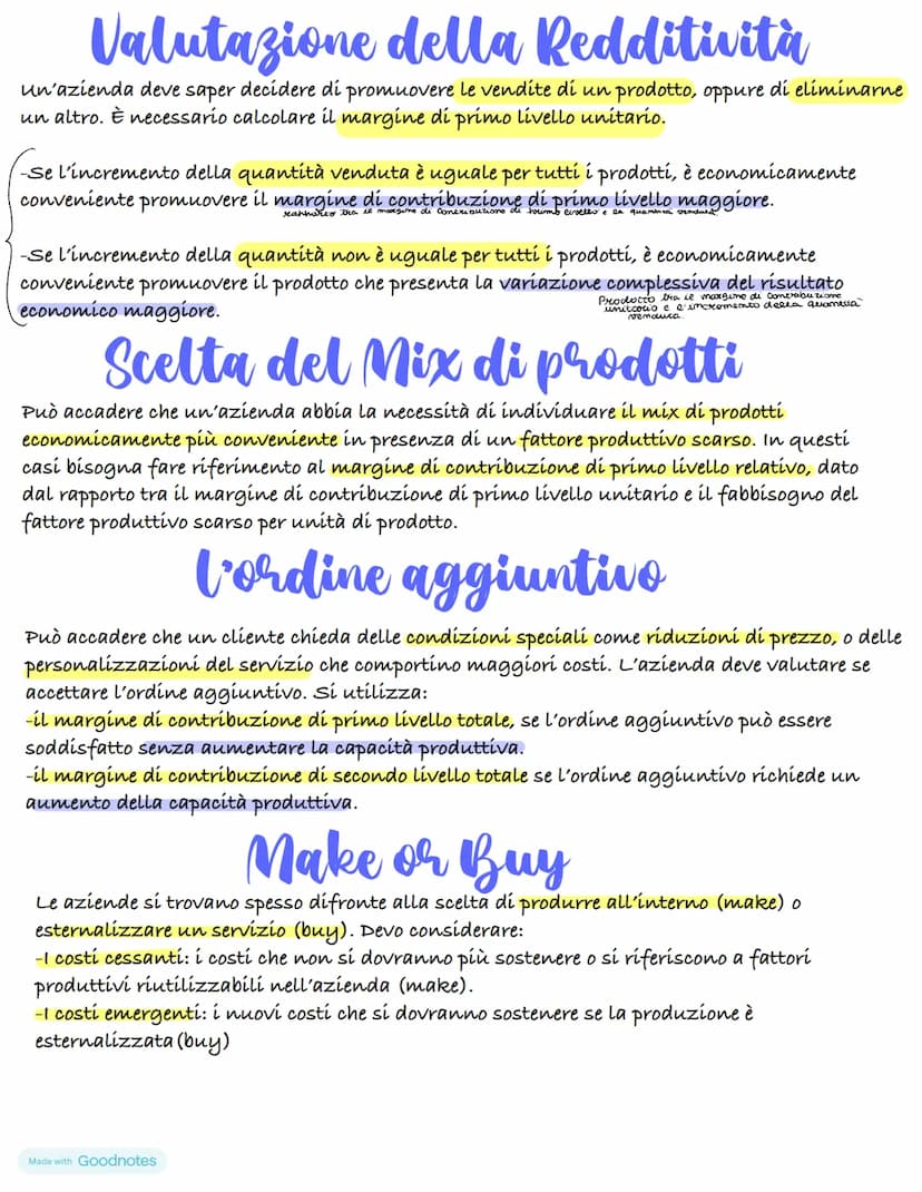 L'azienda deve saper utilizzare i diversi fattori produttivi acquisiti per produrre
í bení o i servizi da vendere ai clienti. Il costo può e