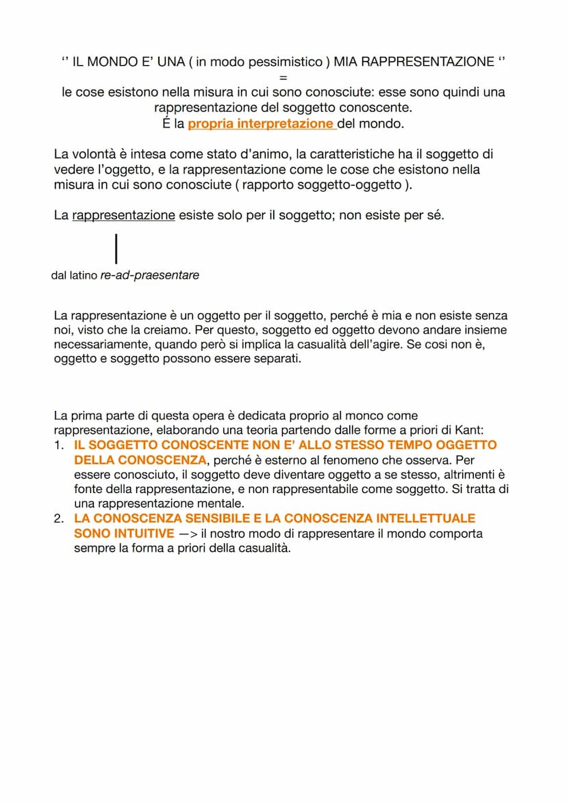 ARTHUR SCHOPENHAUER
(1788-1860; METODO DEDUTTIVO)
CONTESTO: dopo il congresso di Vienna (con un periodo un po' turbolento).
Quello che più d