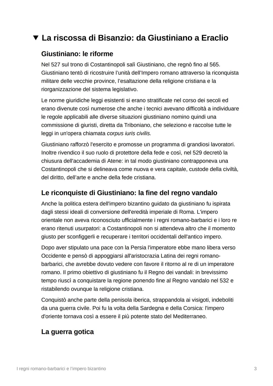 1
I regni romano-barbarici e
l'impero bizantino
▼ I regni romano-barbarici
Alla fine del V secolo la parte occidentale dell'impero si è trov