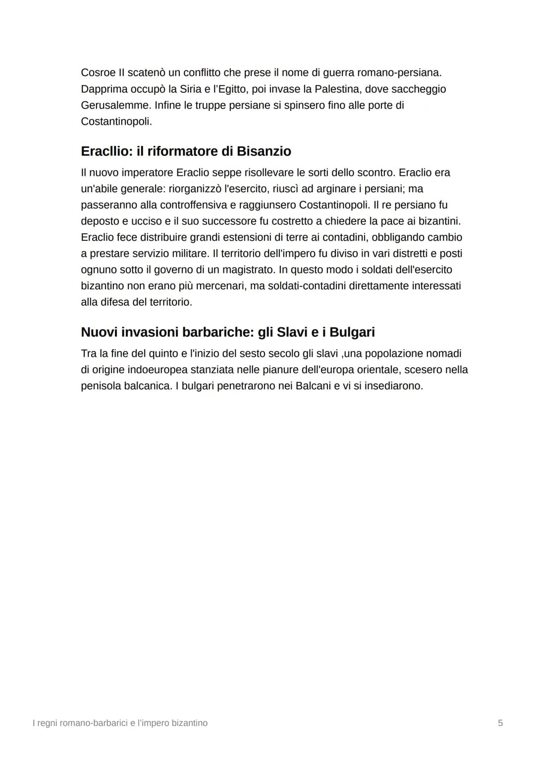 1
I regni romano-barbarici e
l'impero bizantino
▼ I regni romano-barbarici
Alla fine del V secolo la parte occidentale dell'impero si è trov