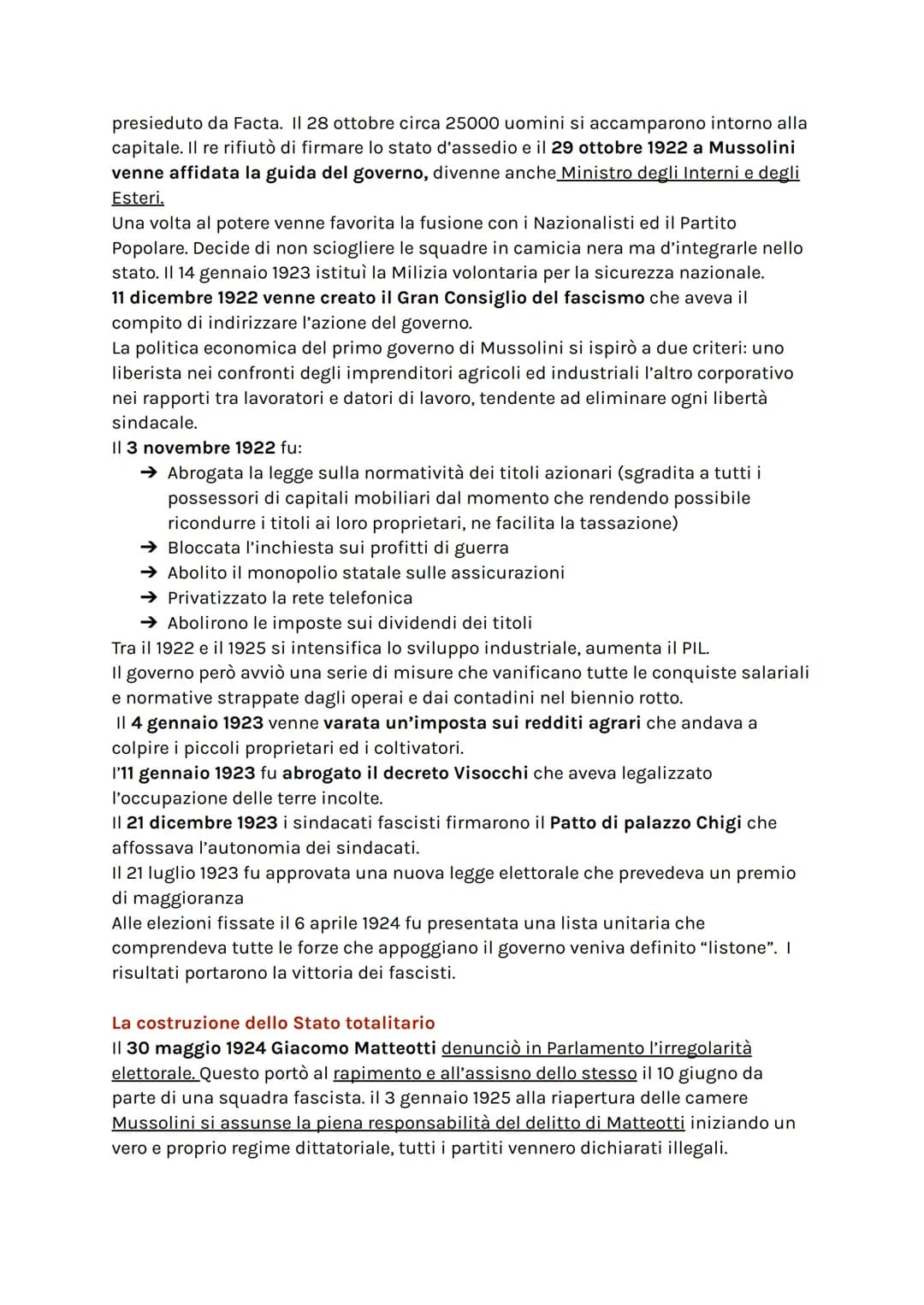 LE ORIGINI DEL FASCISMO
Il primo dopoguerra in Italia
Le principali problematiche derivanti dal dopoguerra sono:
→ Il debito pubblico
→ Infl