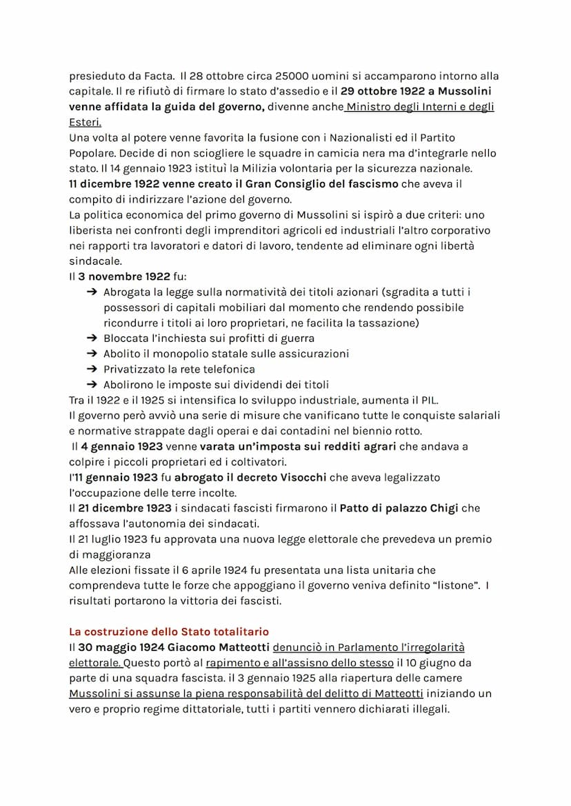 LE ORIGINI DEL FASCISMO
Il primo dopoguerra in Italia
Le principali problematiche derivanti dal dopoguerra sono:
→ Il debito pubblico
→ Infl