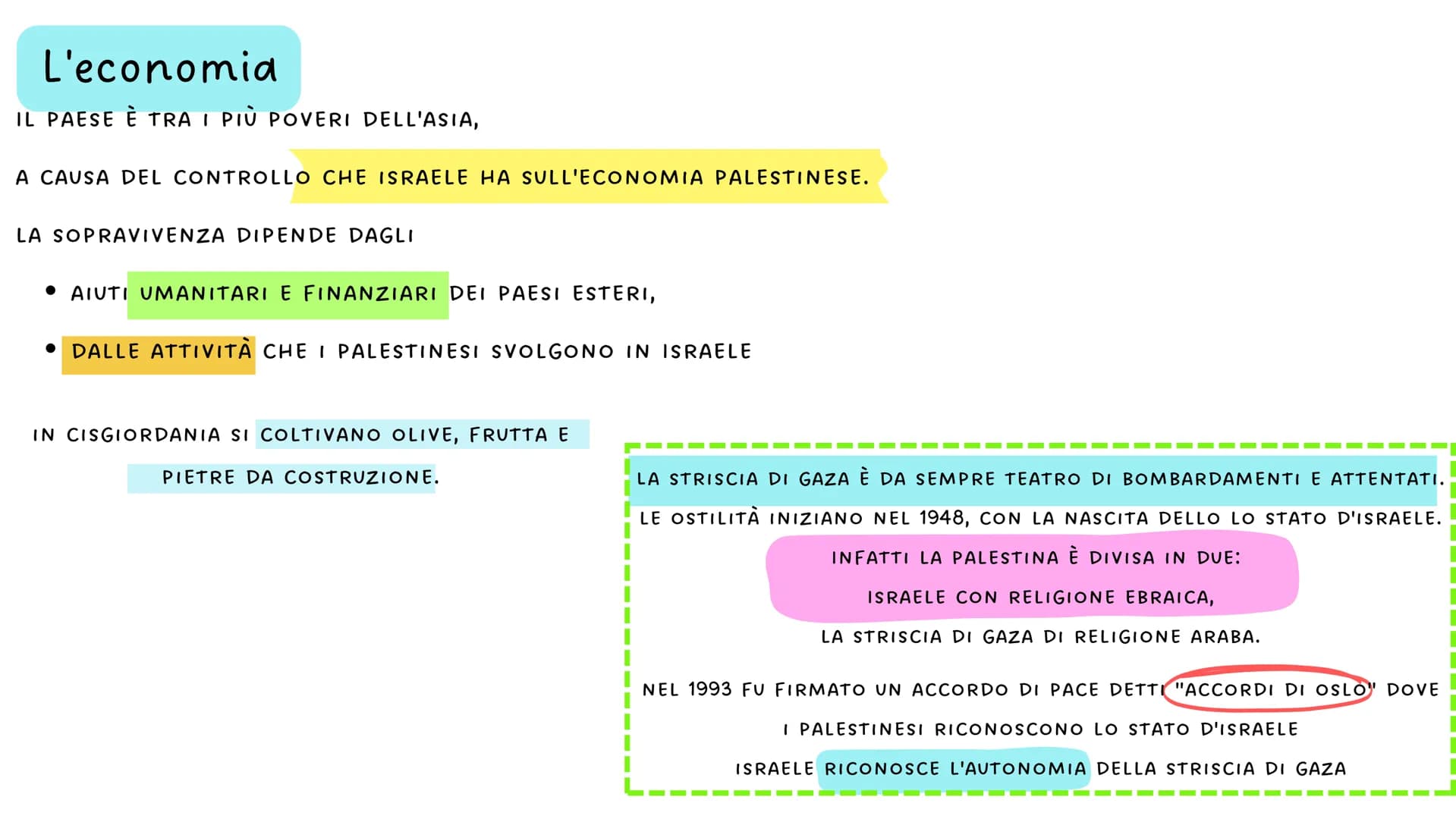 Palestina
LA PALESTINA È UNO STATO FORMATO
DA DUE TERRITORI:
Ambiente e clima
LA STRISCIA DI GAZA
CISGIORDANIA
GAZA È PIANEGGIANTE E SI AFFA