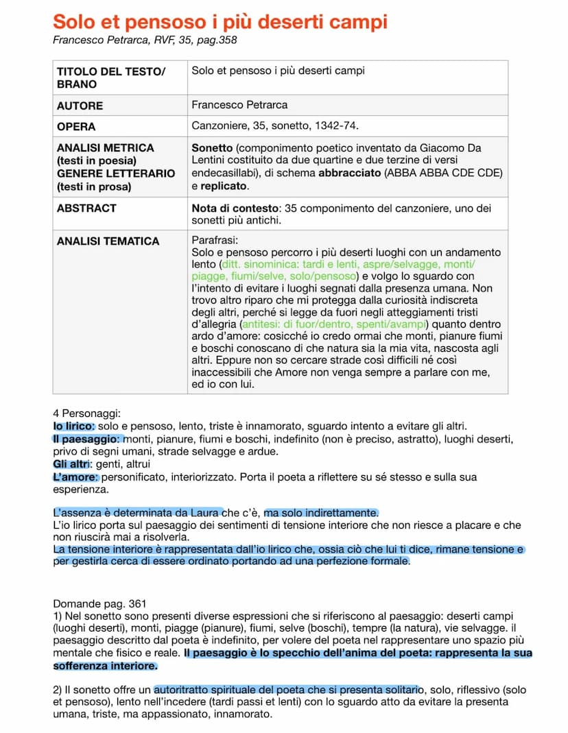Voi ch'ascoltate in rime sparse il suono
Francesco Petrarca, RVF, I, pag.344
TITOLO DEL TESTO/
BRANO
AUTORE
OPERA
ANALISI METRICA
(testi in 