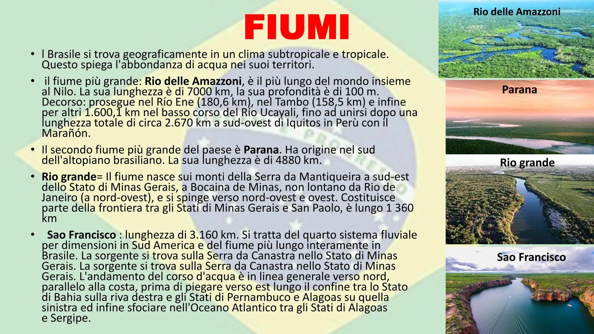 # IL BRASILE # POSIZIONE E CONFINI

*   II Brasile si trova nell'America del Sud.
*   Ha una superficie di oltre 8,5 milioni
di km² è il qui