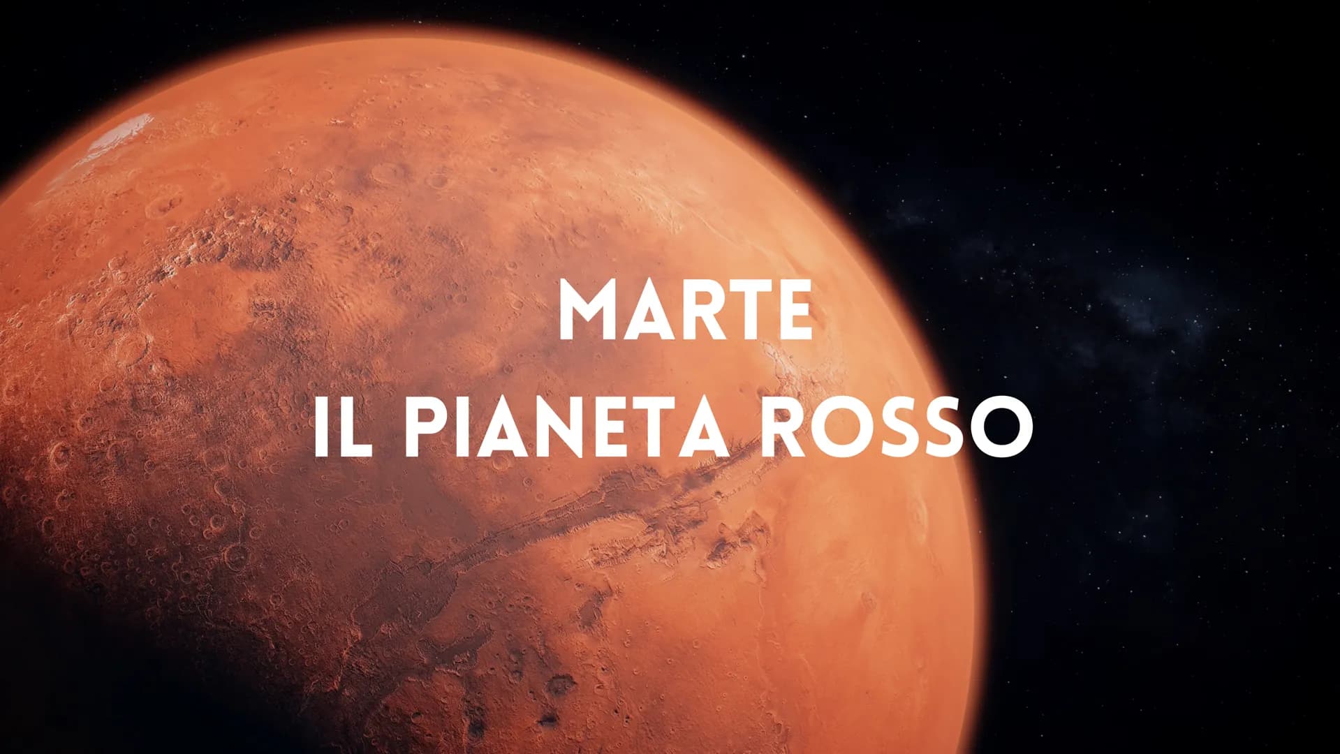 MARTE
IL PIANETA ROSSO CARATTERISTICHE DEL PIANETA ROSSO
• É il 4° pianeta del Sistema
Solare
È ricoperto da una grande
quantità di ossido d