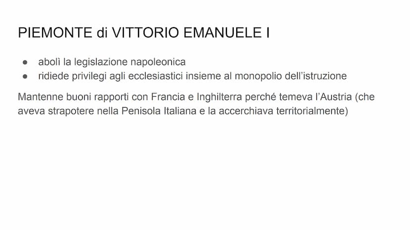 La Restaurazione
BAXE
Dopo la morte di Napoleone le potenze vincitrici si spartiscono il potere in
Europa.
FRANCE La RESTAURAZIONE
Il period