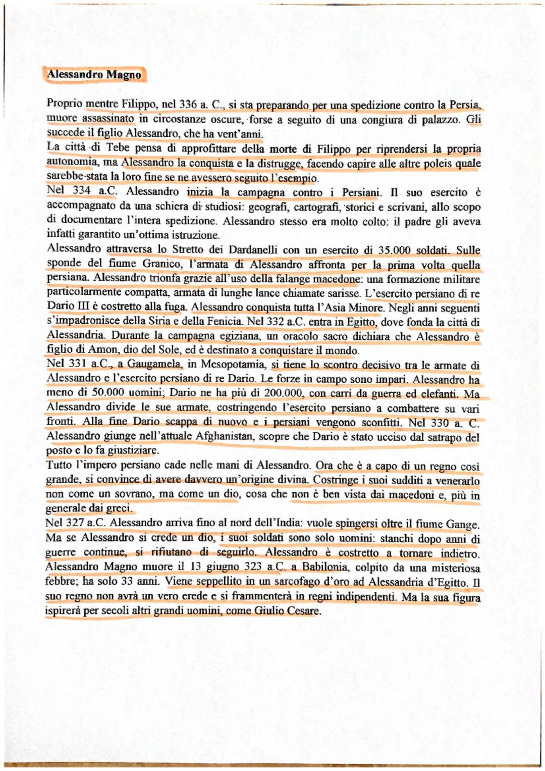 L'ELLENISMO
Con il termine ellenismo si intende un periodo storico caratterizzato dalla diffusione della
cultura greca in tutto il Mediterra