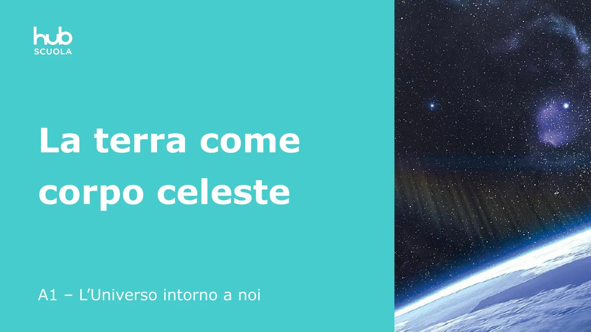 hub
SCUOLA
La terra come
corpo celeste
A1 - L'Universo intorno a noi La sfera celeste
È costituita dall'insieme di stelle, galassie, pianeti