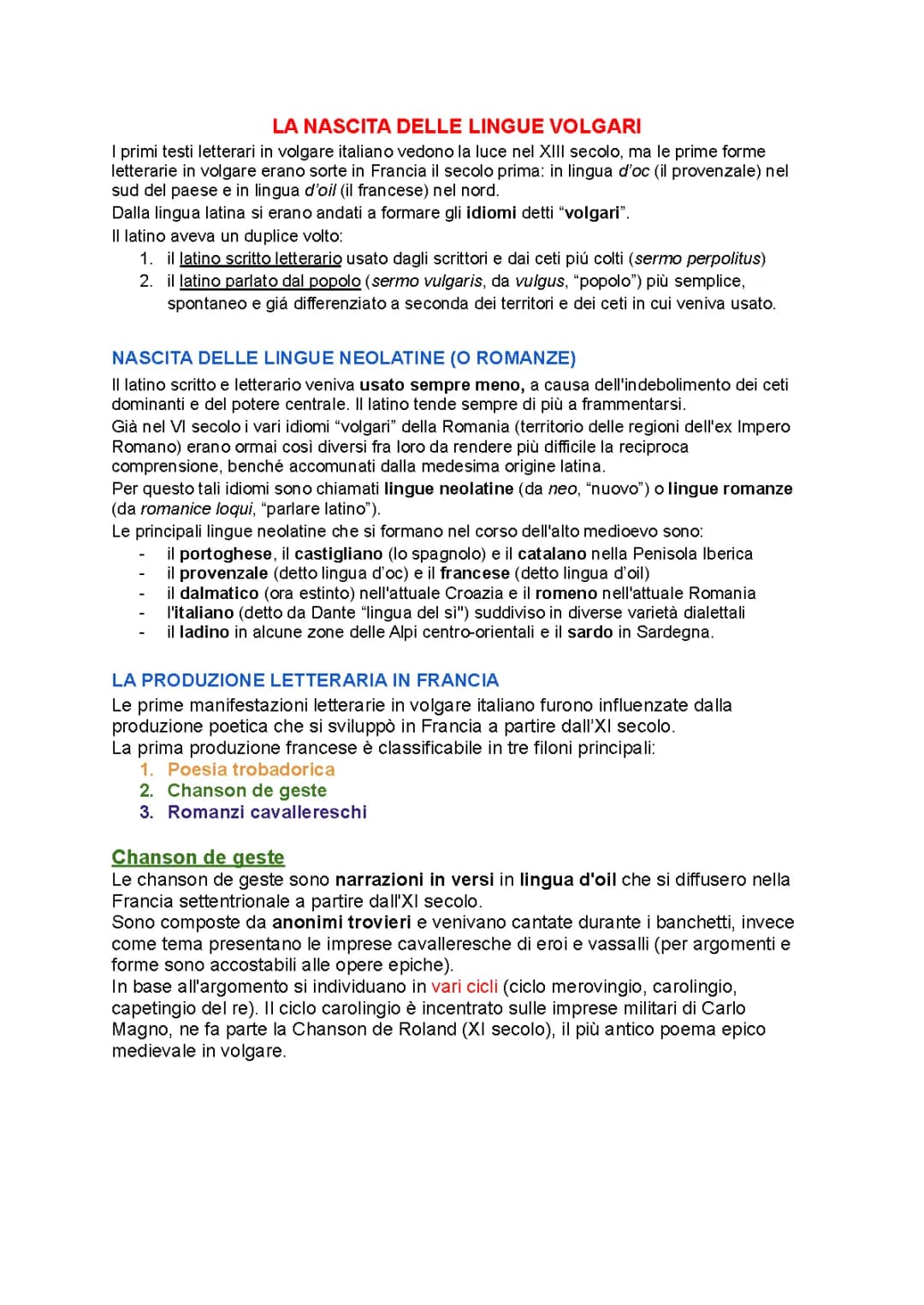 letteratura delle origini
