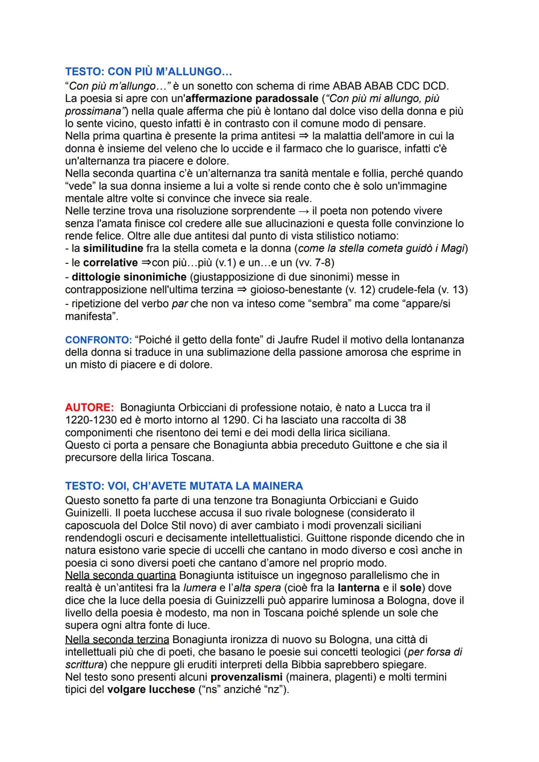 LA NASCITA DELLE LINGUE VOLGARI
I primi testi letterari in volgare italiano vedono la luce nel XIII secolo, ma le prime forme
letterarie in 