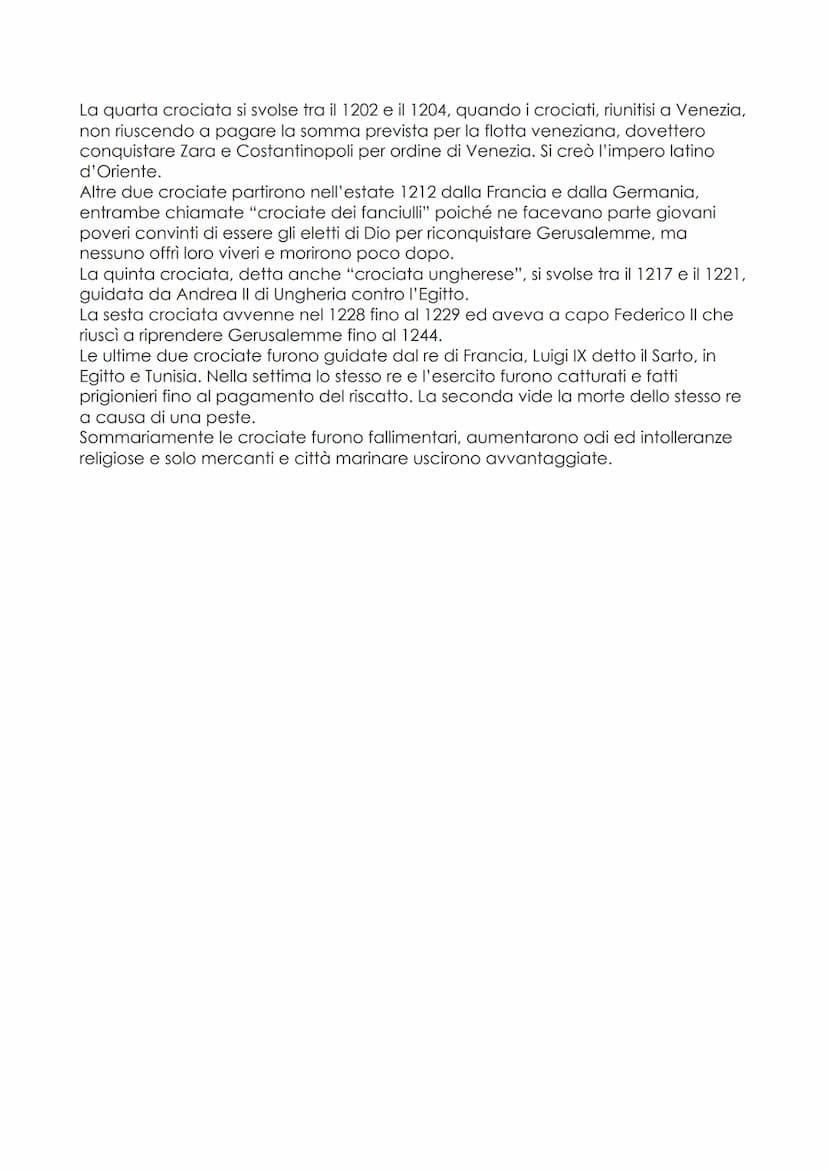 CROCIATE
definizione
@letystudying
●CROCIATE: movimento del potere politico
occidentale utilizzato per riconquistare il
sepolcro a Gerusalem