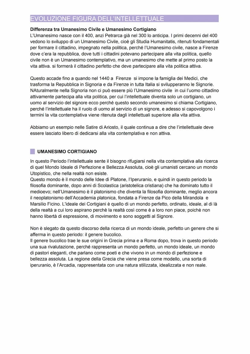 UMANESIMO E RINASCIMENTO
Il 400 e il 500 sono due secoli fondamentali per la storia italiana (oltre che europea) perchè
in questi due secoli