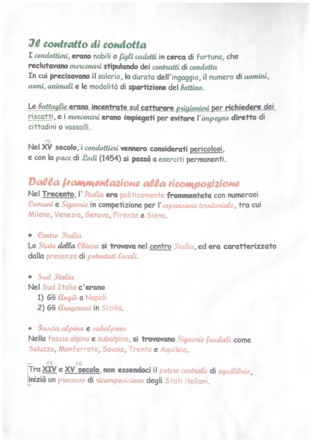 Le Signorie cittadine italiane
Nel Duecento, i cittadini italiani cercarono nuovi modi di governo, e
crearono la Signoria, un sistema guidat