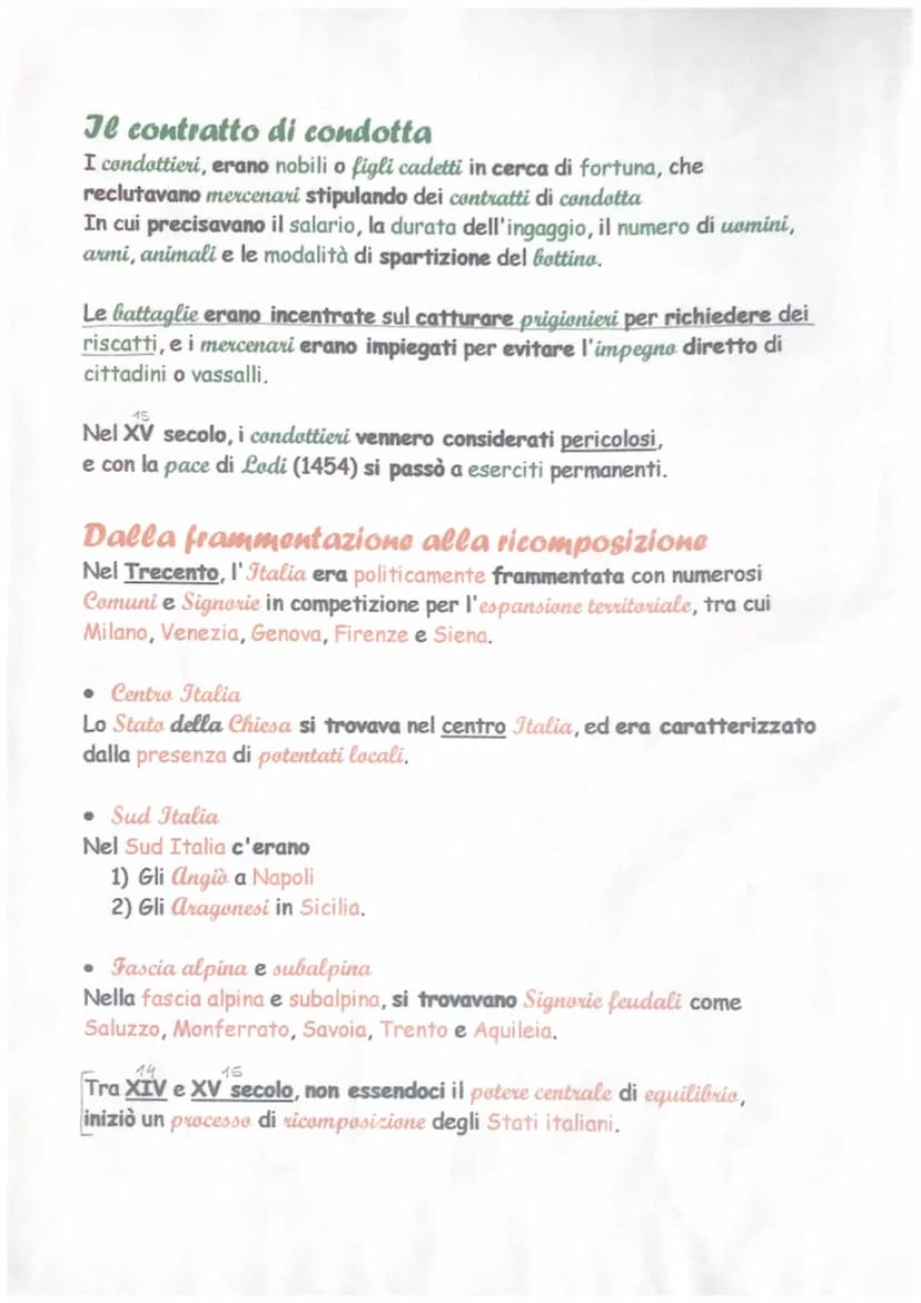 Le Signorie cittadine italiane
Nel Duecento, i cittadini italiani cercarono nuovi modi di governo, e
crearono la Signoria, un sistema guidat