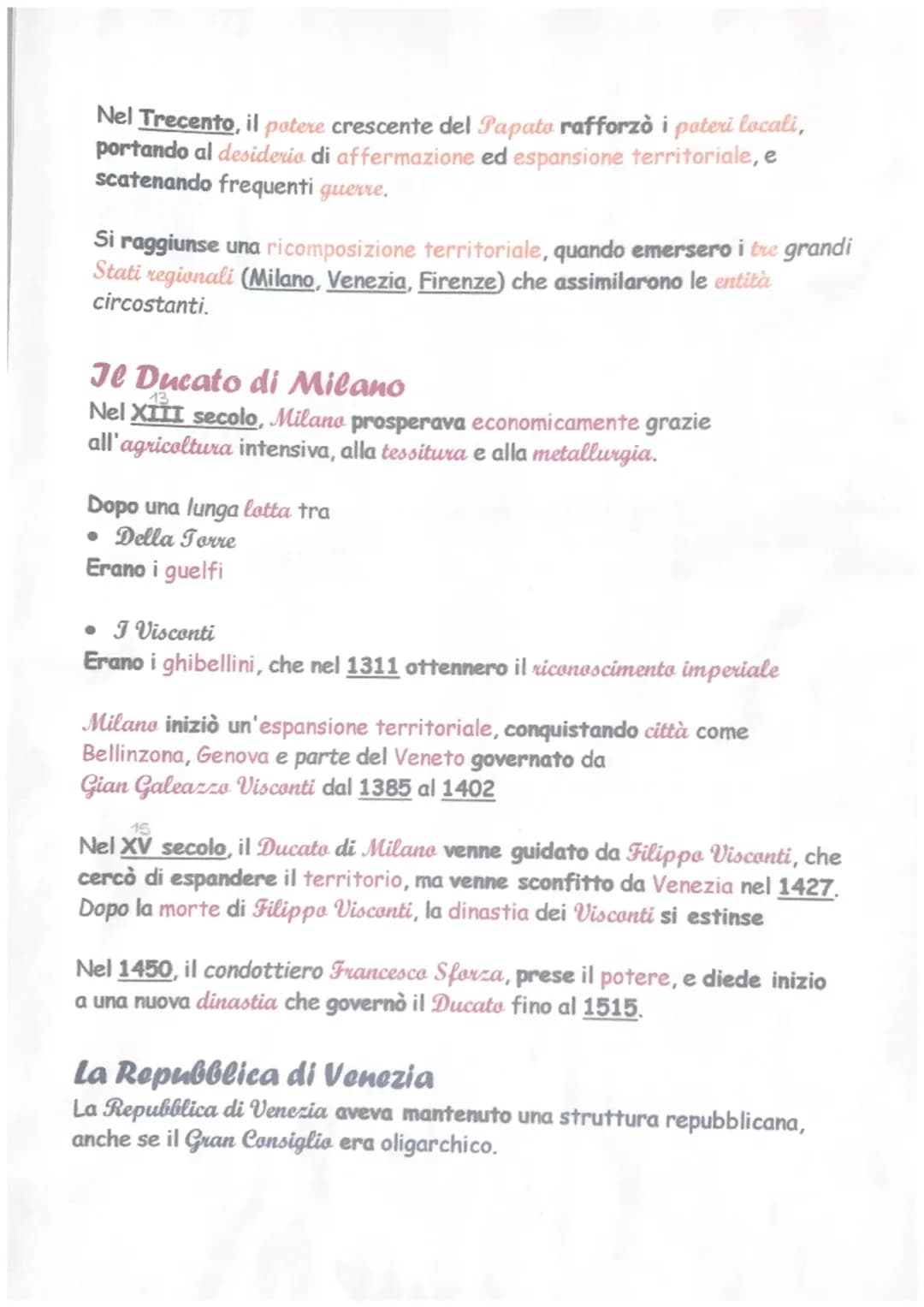 Le Signorie cittadine italiane
Nel Duecento, i cittadini italiani cercarono nuovi modi di governo, e
crearono la Signoria, un sistema guidat