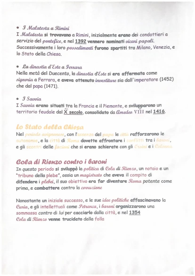 Le Signorie cittadine italiane
Nel Duecento, i cittadini italiani cercarono nuovi modi di governo, e
crearono la Signoria, un sistema guidat