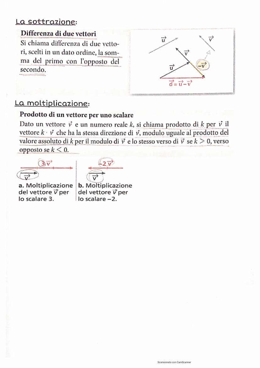 Le grandezze fisiche
Esse possono essere di due tipi:
➤ Scalari: per essere definite necessitano solamente
di una quantità numerica e l'unit