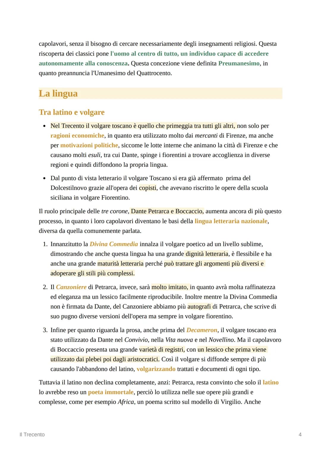 é mobile.
g
leo pumpu oni dità.
capio dell'atto presente estat
Il Trecento
La storia e la società
Il Trecento è un secolo vario e contraddet
